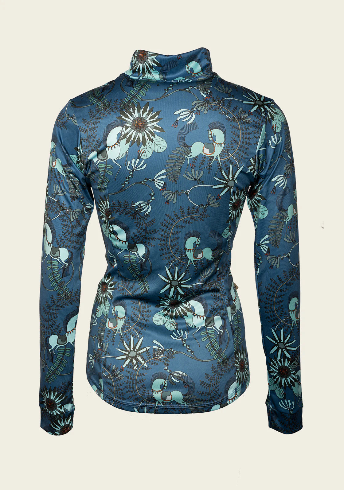 ESPOIR Mint Magic on Harbor Blue Quarter Zip Sun Shirt