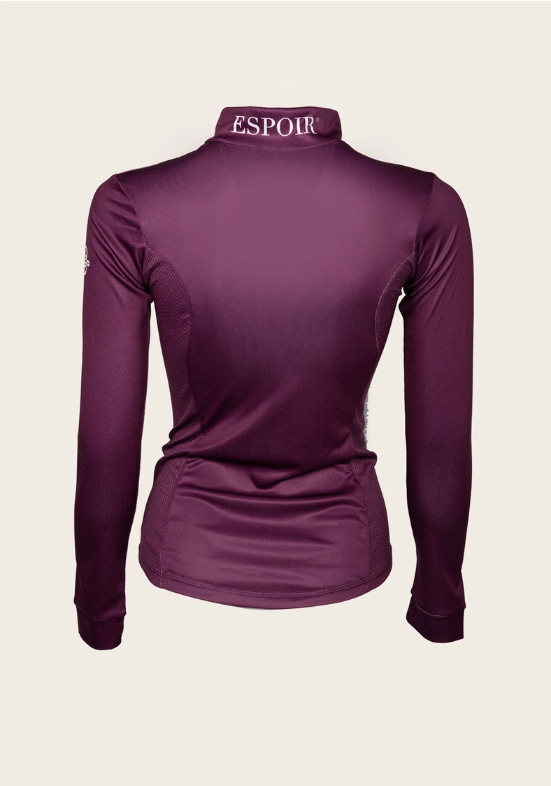 ESPOIR Lumiere Eternal Collection Plum Quarter Zip Sun Shirt