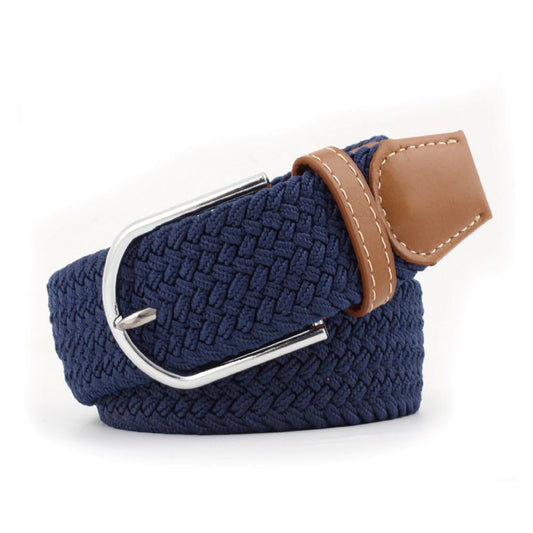 Tuffrider Flexifit Stretch Braided Riding Belt - Dark Navy