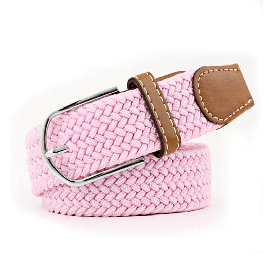 Tuffrider Flexifit Stretch Braided Riding Belt - Pink