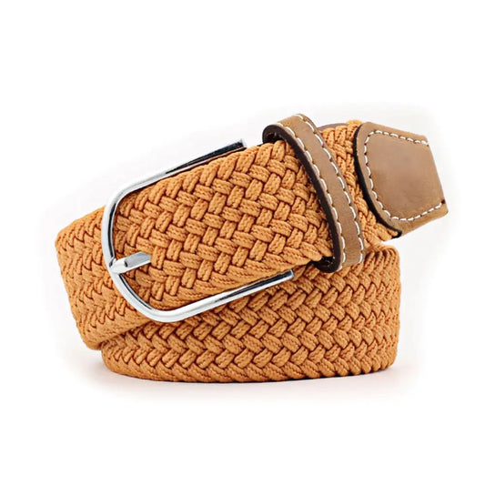 Tuffrider Flexifit Stretch Braided Riding Belt - Camel