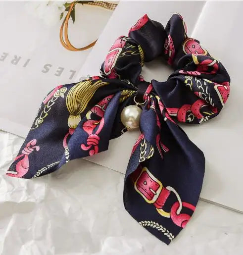 EQUESTRIAN SCRUNCHIE - NAVY