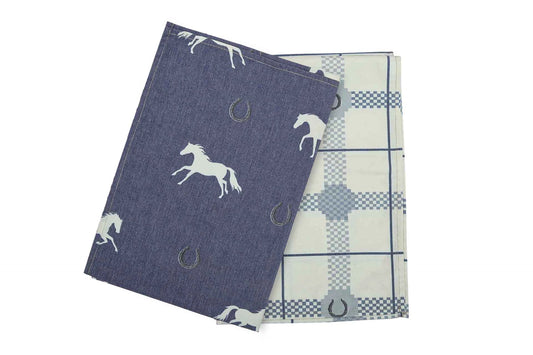 Lila Denim Blue Kitchen Towel-Set of 2