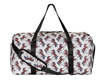 "Lila" Galloping Bay Horses Duffle Bag