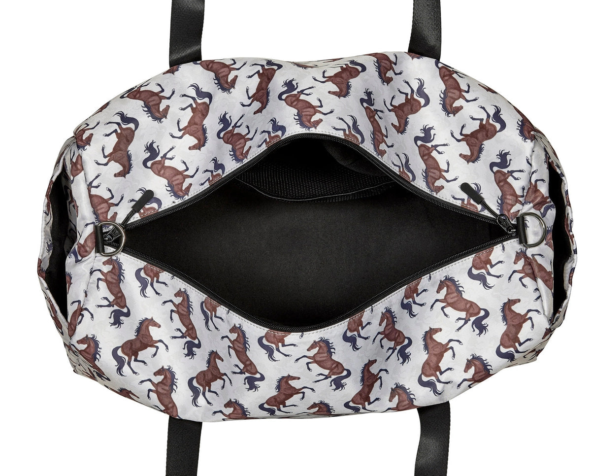 "Lila" Galloping Bay Horses Duffle Bag