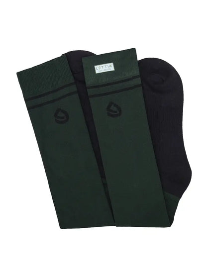 Lettia Equifine Padded Boot Socks - Black Forest