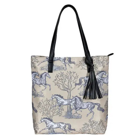 "Lila" Toile Pattern Tote Bag