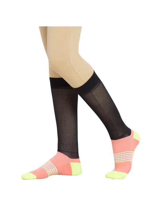 TuffRider EquiCool Ventilated Riding Socks - Coral