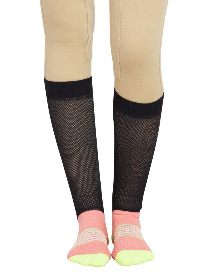 TuffRider EquiCool Ventilated Riding Socks - Coral