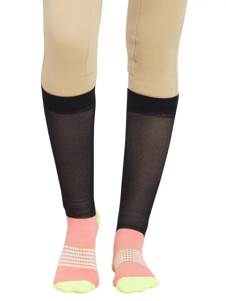 TuffRider EquiCool Ventilated Riding Socks - Coral