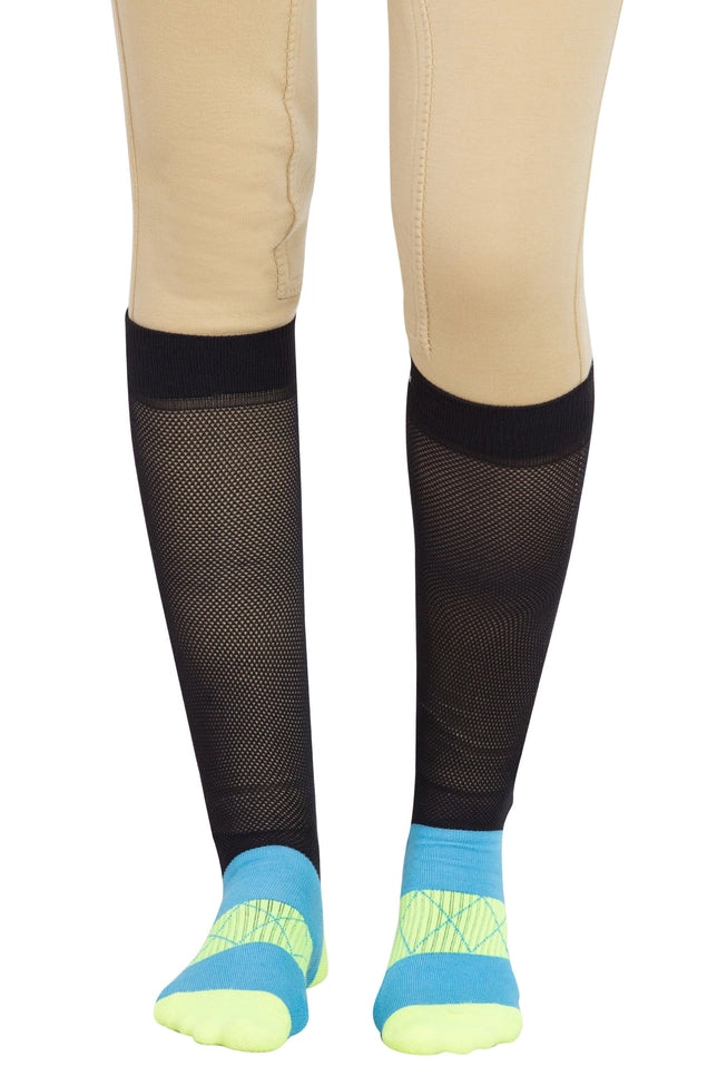 TuffRider EquiCool Ventilated Riding Socks - Sky Blue