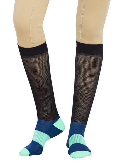 TuffRider EquiCool Ventilated Riding Socks - Blue State