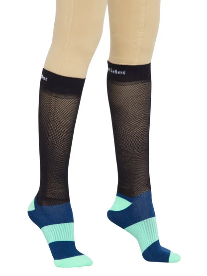 TuffRider EquiCool Ventilated Riding Socks - Blue State