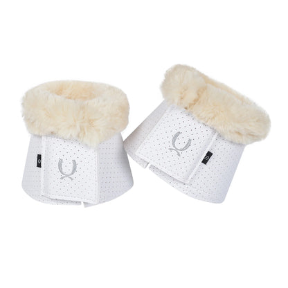 IPPICO Liscio Fur Lined Bell Boots - White