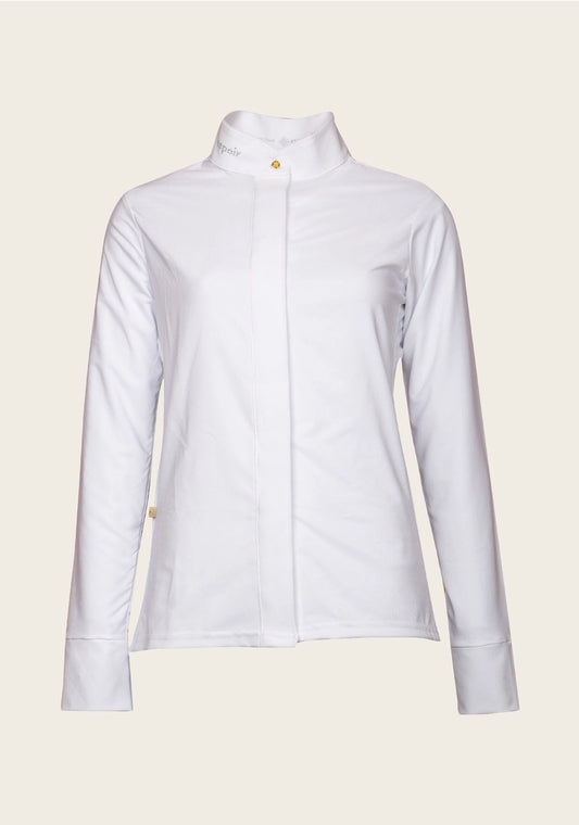 ESPOIR White Grand Prix Formal Button UV Show Shirt