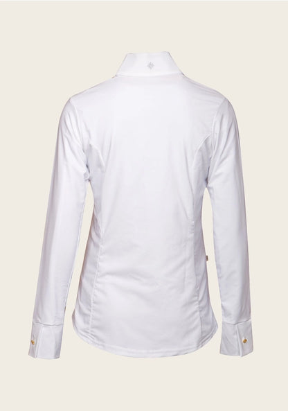 ESPOIR White Grand Prix Formal Button UV Show Shirt